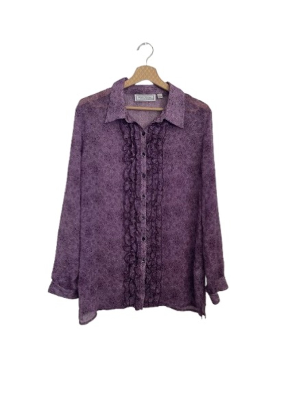 SIMONTON Luxury Knit Bright Purple Front Knot Top Short Sleeve Size L